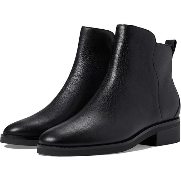 NWT Cole Haan Women's River Chelsea Bootie Boot, Black Leather-Size 8